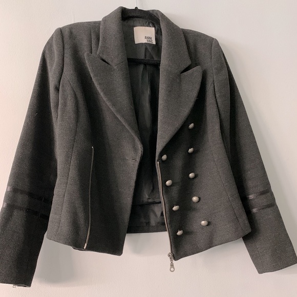 Anine Bing Crop Military Style Wool Jacket XS - Picture 3 of 13